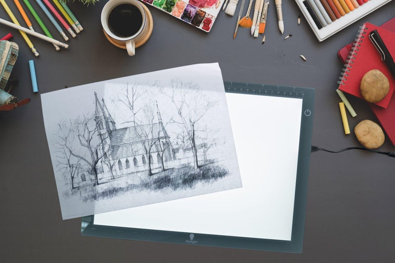 Daylight Ultra-Thin A4 LED Light Pad for Tracing & Drawing â€“ Dimmable Brightness with Memory Function â€“ Ideal for Artists, Designers & Crafters - Image 3